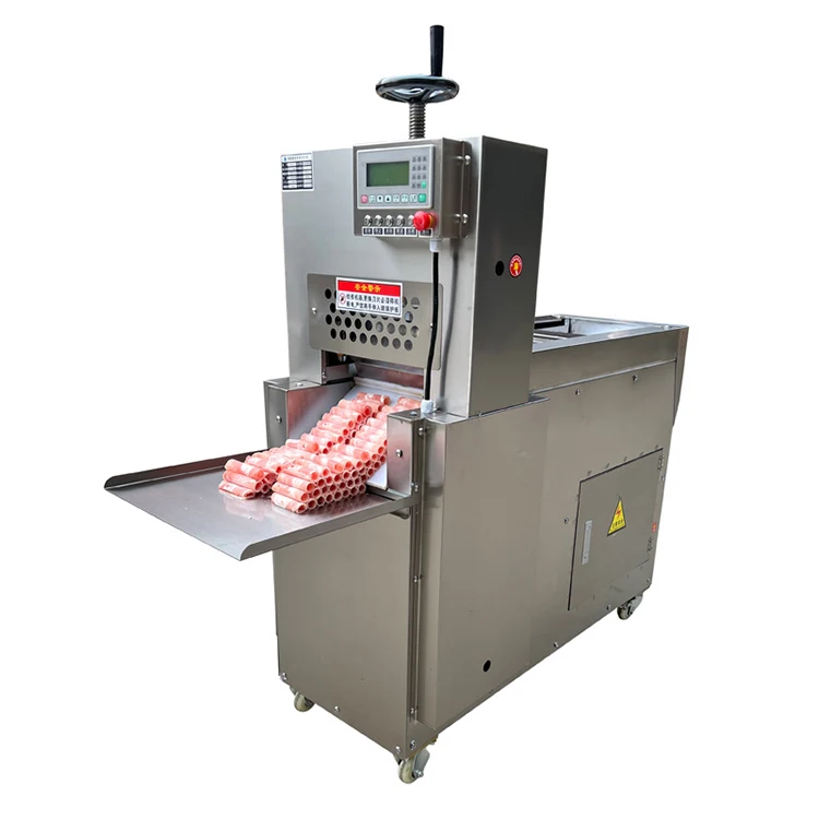 Commercial automatic frozen meat cutting machine bacon slicer