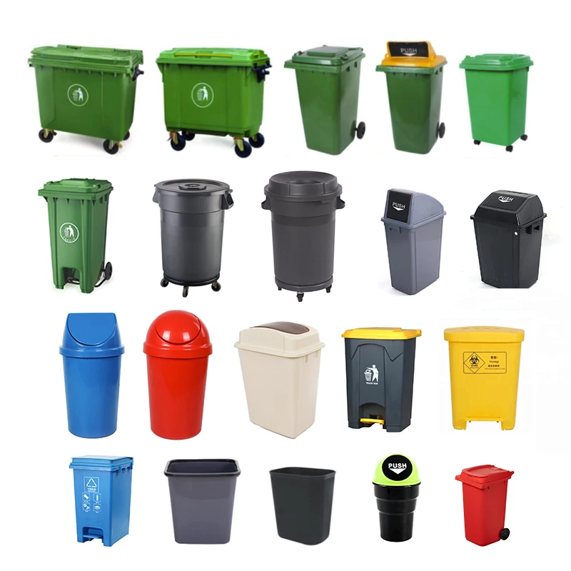 STROBIGO Trash Garbage Bin Cans 13 Gallon 50L 120L 240 Liter  660 Liter Waste Garbage Bin With Wheels