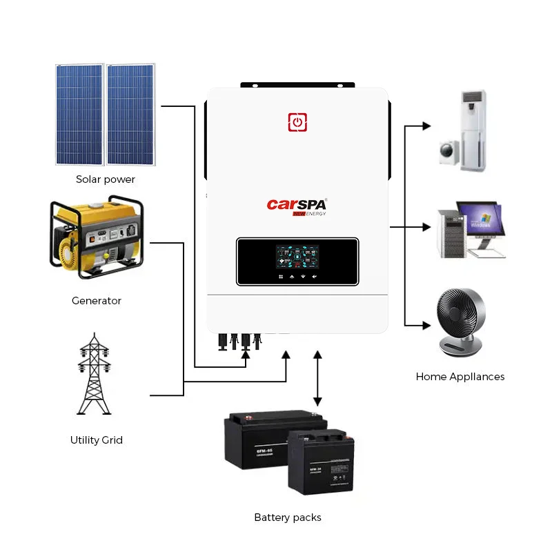 Carspa Новое поступление двойной PV вход и выход 8 2 кВт 10 включенный Гибридный солнечный инвертор MPPT