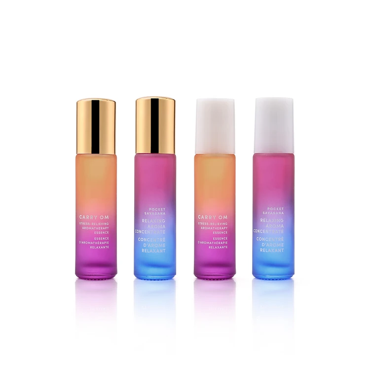 Custom 3ml 5ml 10ml Matte Glass Gemstone Roller Ball Perfume Roll On Essential Oil Roller Bottle