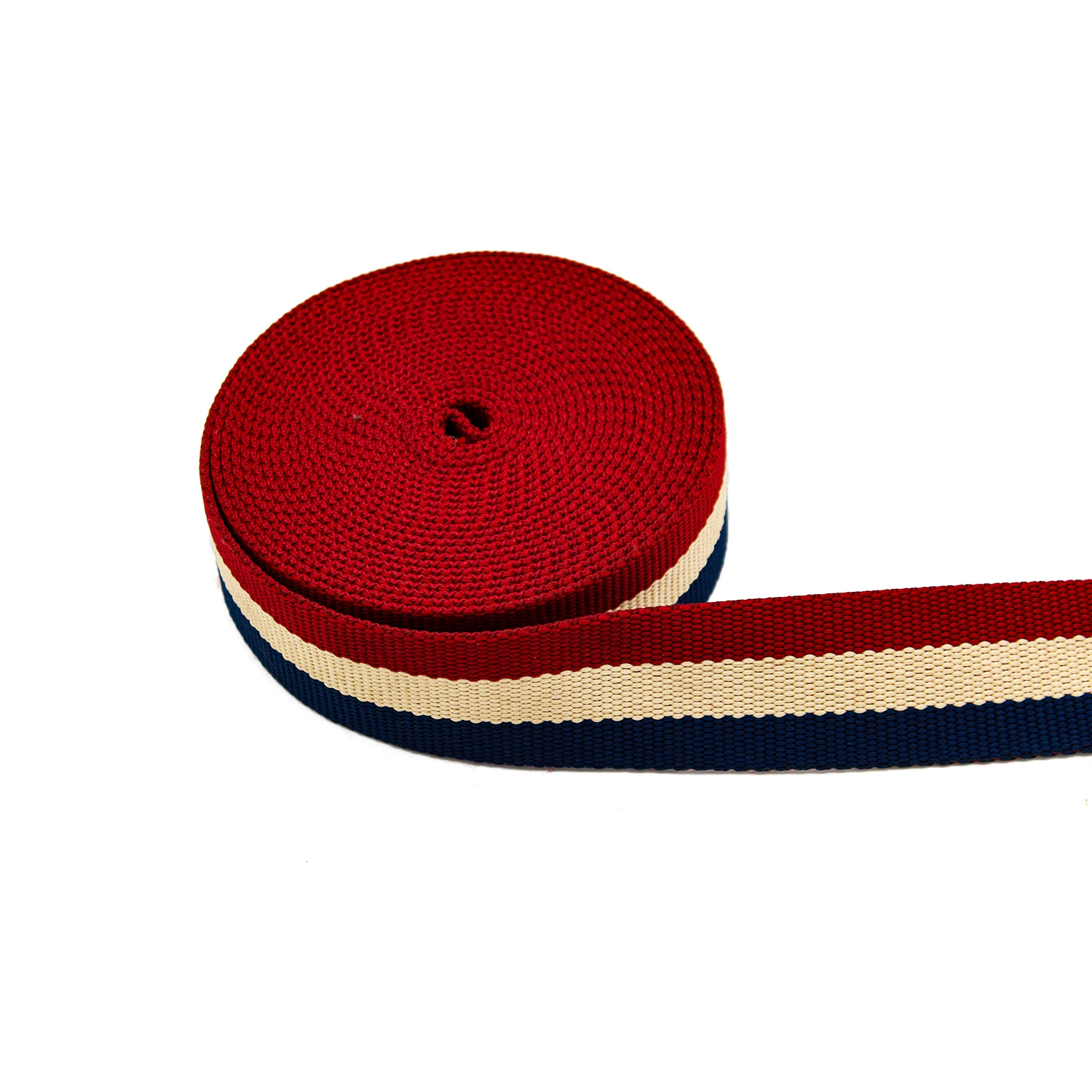 Manufacturer custom bags backpack intercolor polyester cotton webbing clothing clothing belt SP thread polyester cotton webbing