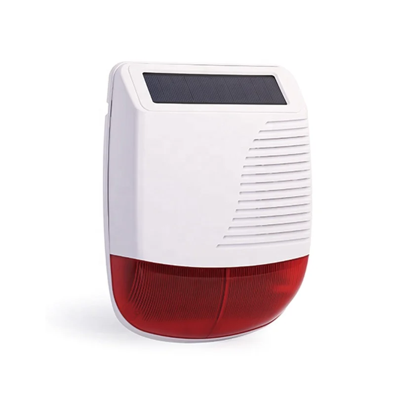 433MHz Wireless Solar Siren Alarm Sound Light Flash 110dB Outdoor Strobe Waterproof for Home Security Alarm System Smart Burglar