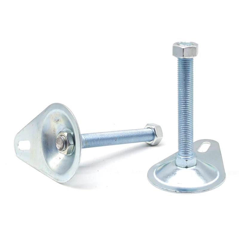 china manufacturer odm oem rohs zinc 7307 d 80mm m16*80/100/120/150mm  fixed carbon steel Heavy Duty Leveler Legs for furniture
