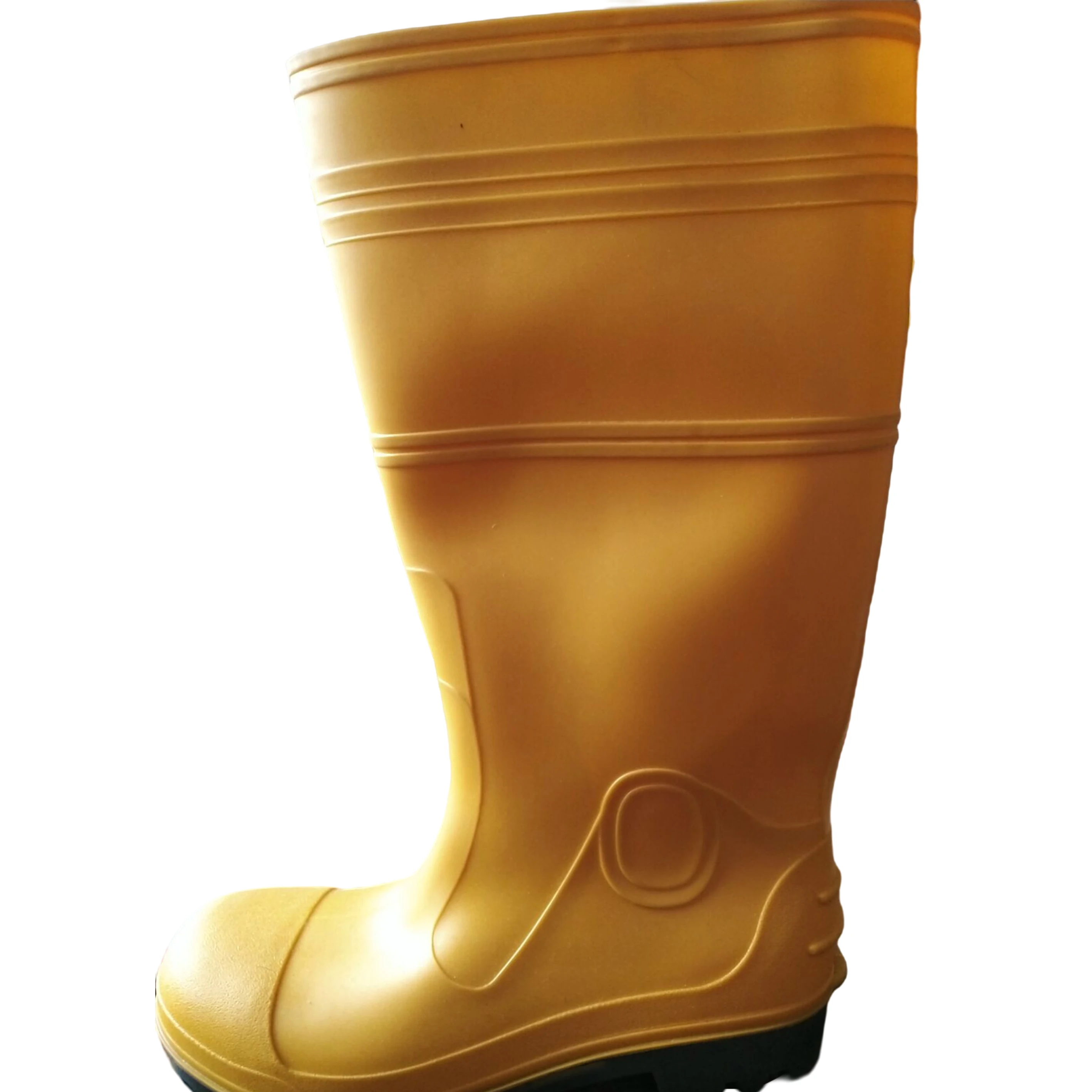 High Quality Wholesale Rubber Waterproof Men Work 100%Pvc Steel Toecap Steel Plate Safety Rain Boots