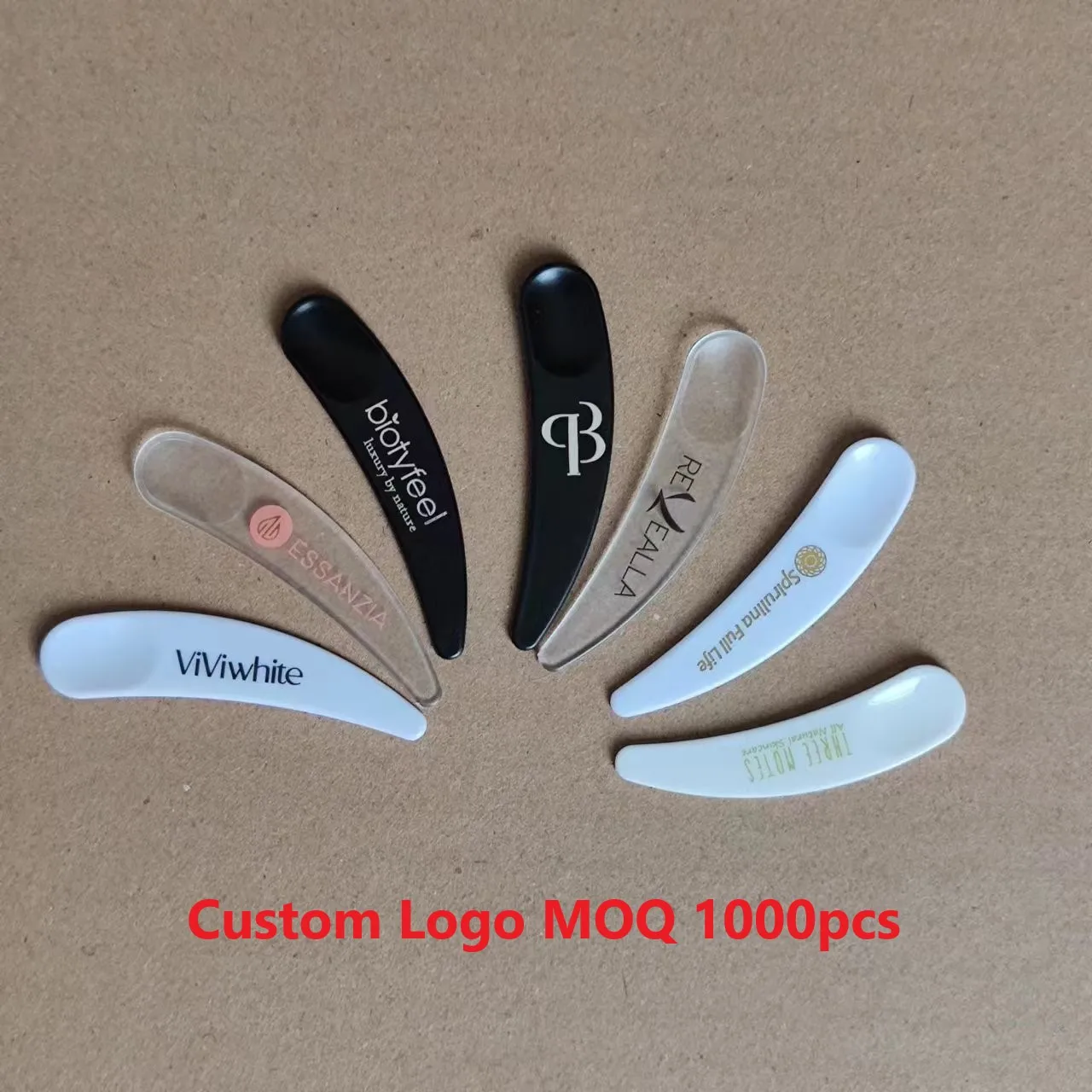 Plastic Spatula for Cosmetics Creams Skin Care Makeup Spatula  Mini Applicator Custom Logo