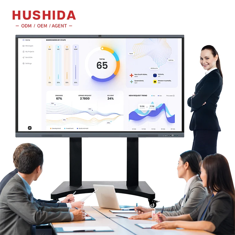 HUSHIDA 75 дюймов интерактивная доска цена смарт-плата монитор