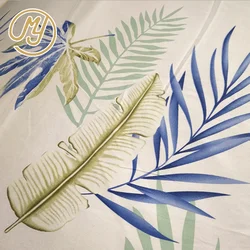 Simple leaf 100% cotton canvas printed fabric ready for bolster