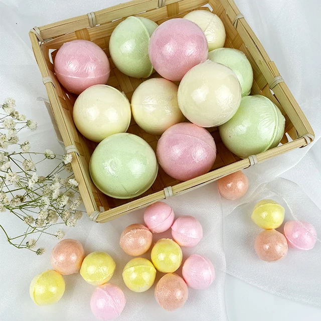 Over 20 Years Manufacturer Private Label Mini 60g Customized Bath Salt Bath Bombs Bath Fizzer Ball