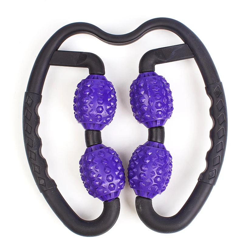 
New Round Circle Yoga Massager Roller Ball Calf Clamp Leg Foam Shaft Muscle Relax Massage Stick Neck Back Leg Massage Ball Kit 