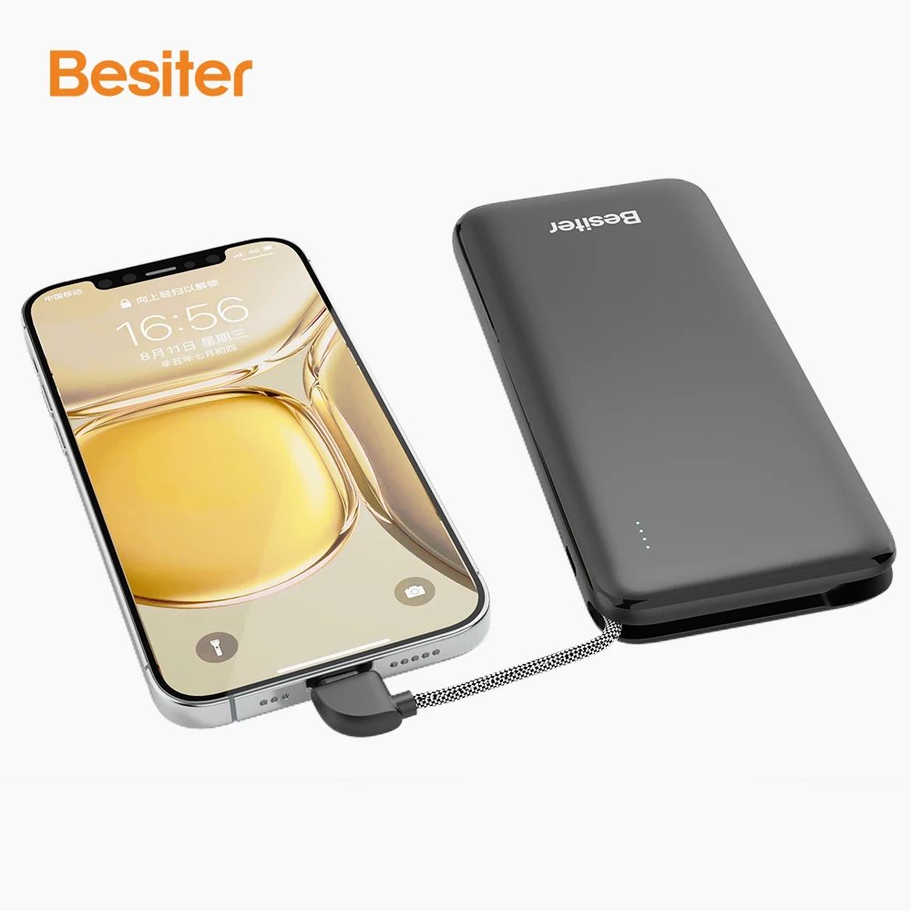 BST-01019 Power Bank & Power station portable with capacity 10000mAh Detachable charger with cable LED indicator power banks