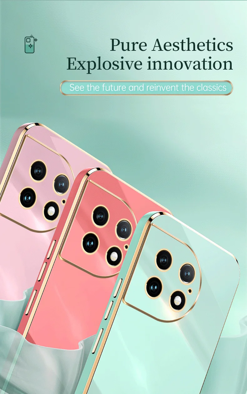 Hot selling 6D Chrome Case Soft TPU silicone mobile cover For OnePlus Ace 2 Pro electroplating Case