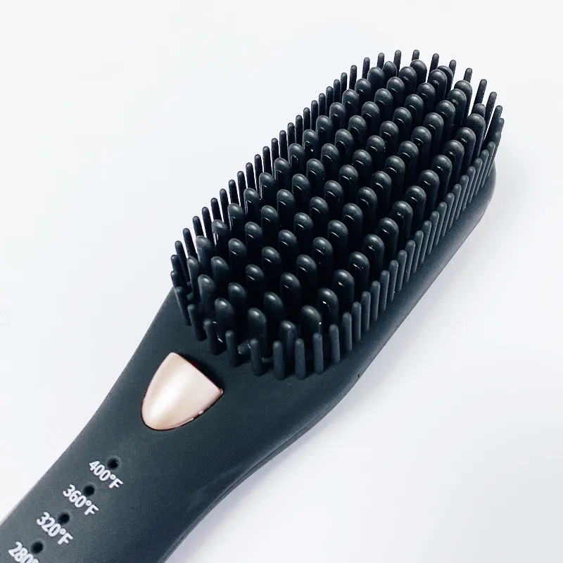 Blowout private label 3 in 1 ionic hot air styling comb black one-step straightener hair curler hair blow dryer brush