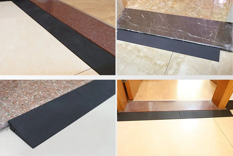 2 cm high durable black indoor wheelchair threshold car road uphill mat