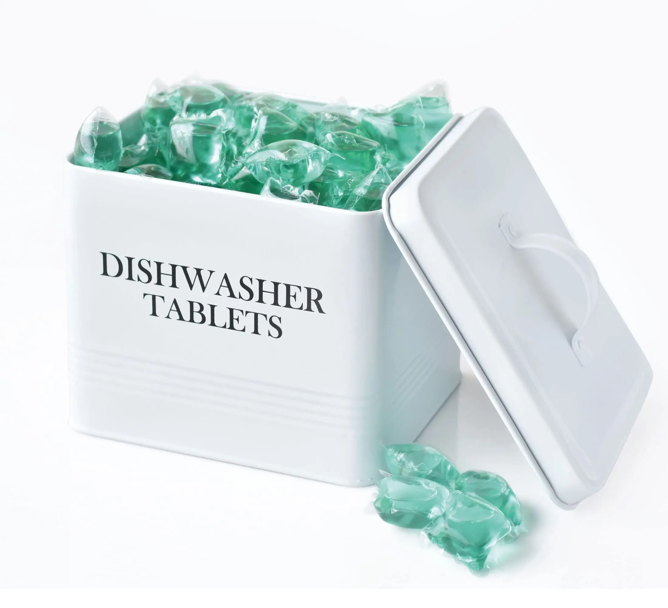 Farmhouse Metal Dish Pods Storage Box Dishwasher Pods Container with Lid