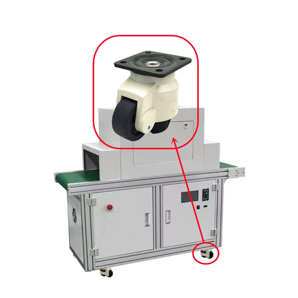 40F/60F/80F/100F leveling adjustable high load low profile caster for heavy duty machine teflon caster