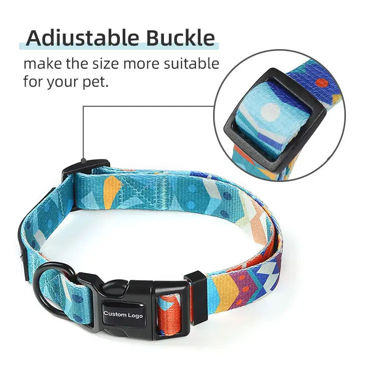 Оптовая продажа, собачий ошейник, поводок с сублимационным рисунком, собачий ошейник для активного отдыха