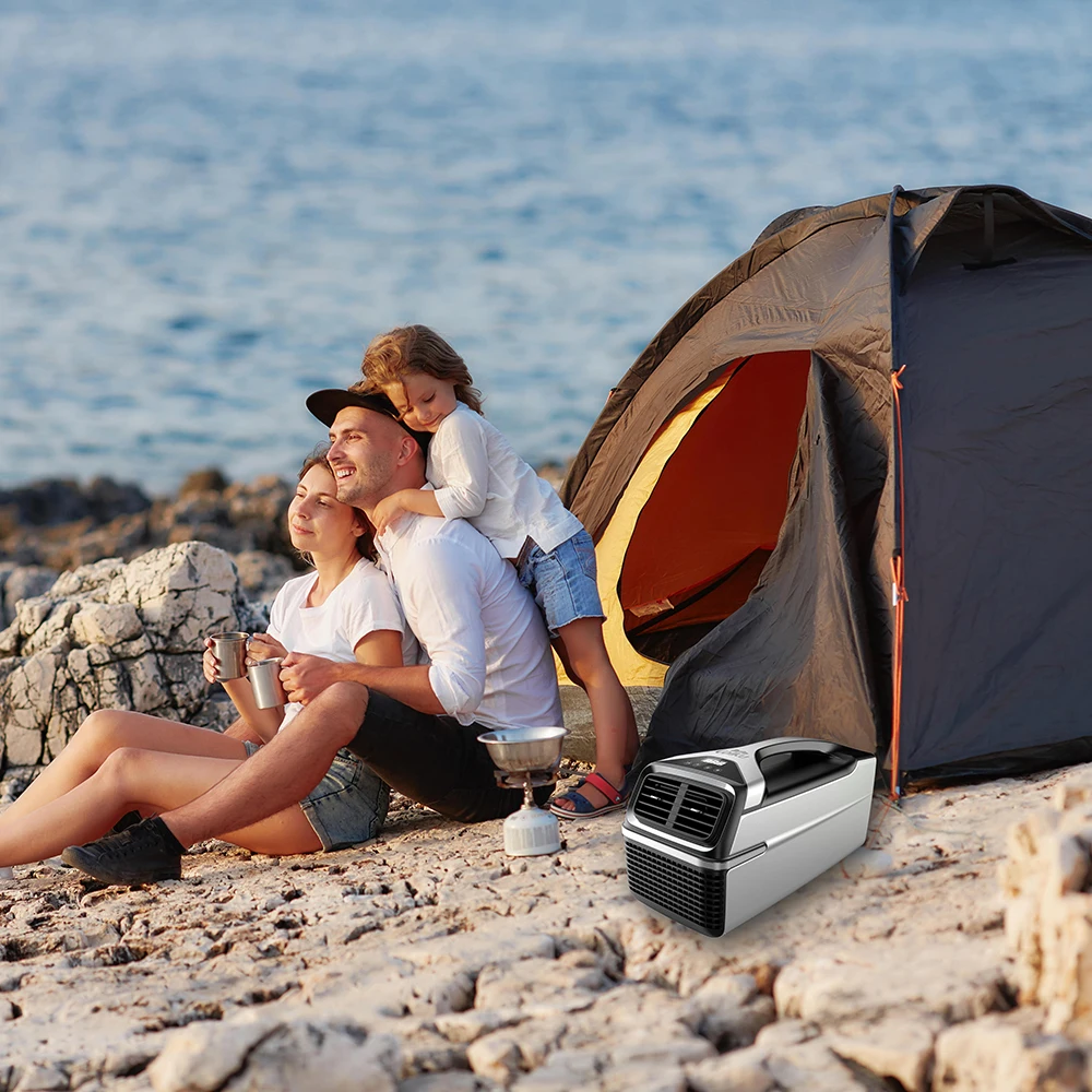 Superior outdoor mobile portable air conditioner run on AC 220-240 for tent camping road-tripping cool up to 4-6 square meters