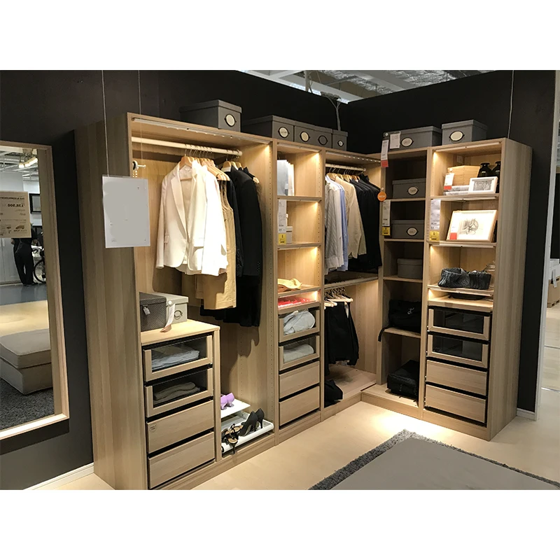 Best quality durable wood walk in closet furniture walk in wardrobe cupboard closets for room