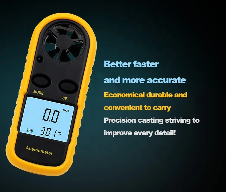 Pocket Mini Anemometer Wind Display Anemometer Digital Anemometer