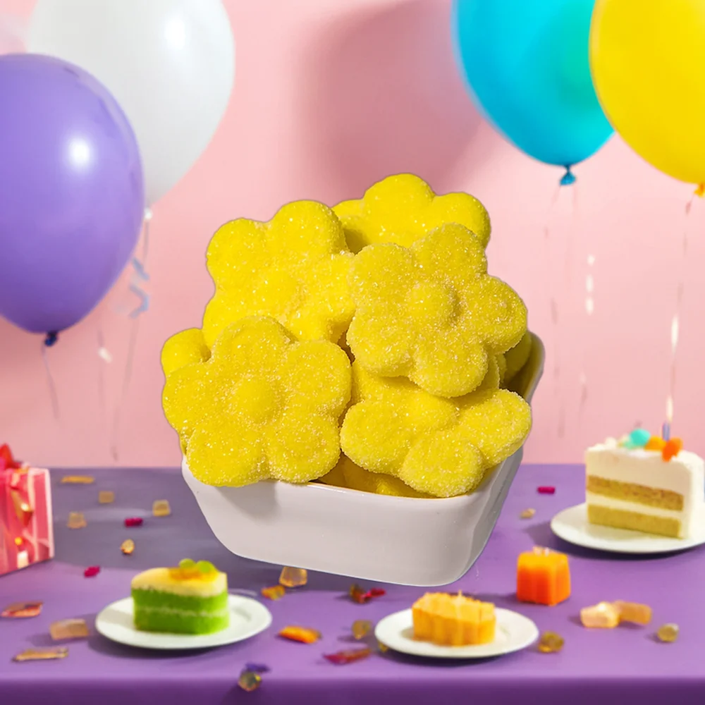 Фруктовый вкус мягкие Мармеладные Конфеты Сладкие кислые жевательные цветы формы конфеты для производителя