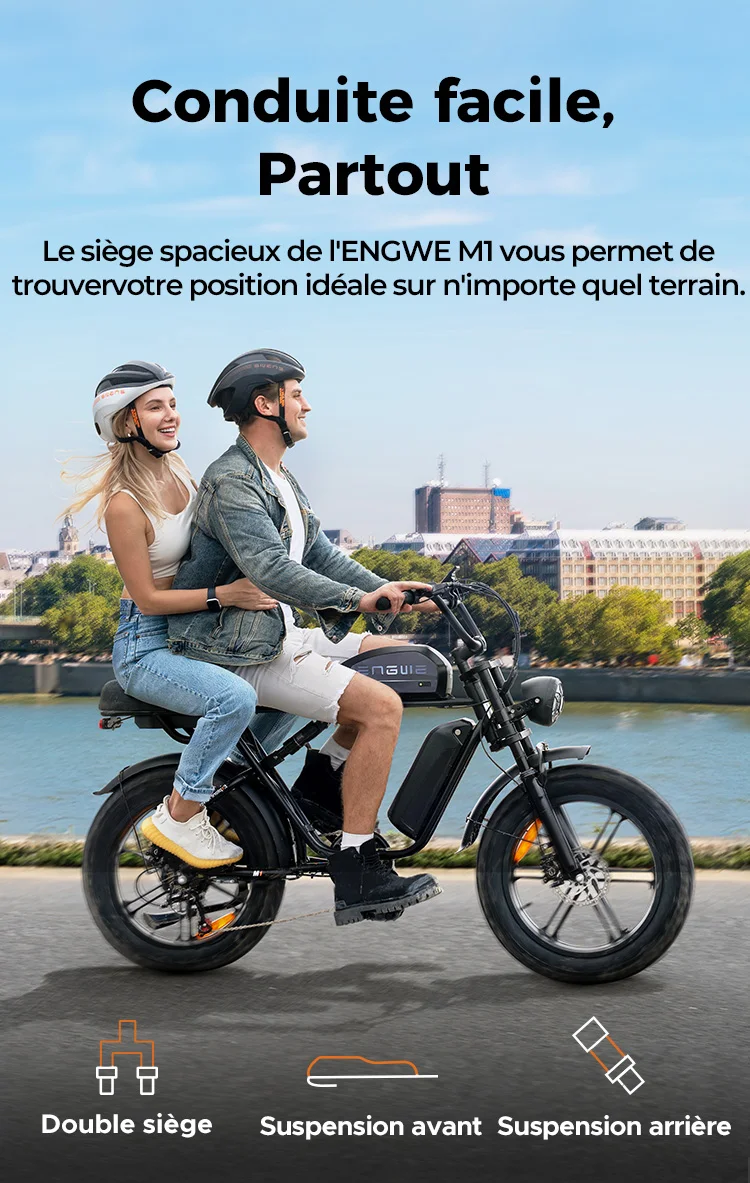 ENGWE M1 Single Battery Version  Electric Bibke  Max Speed 6KMH  48V 250W 15.6Ah Yellow Black Color EU warehouse 20*4.0 Tire