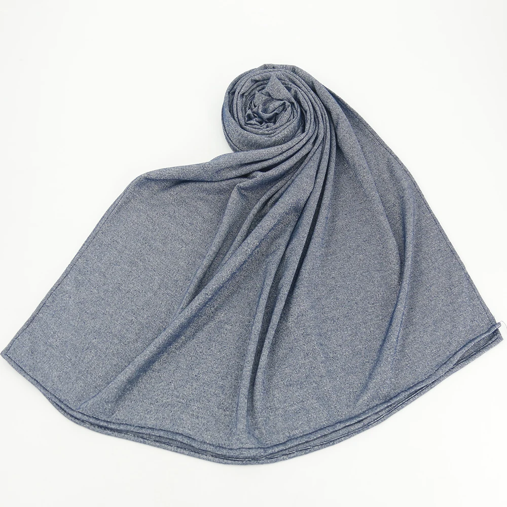 Wholesale  Newest Jersey Plan Scarfs Hijabs Muslim Women Stretchy Cotton Scarf With Stones