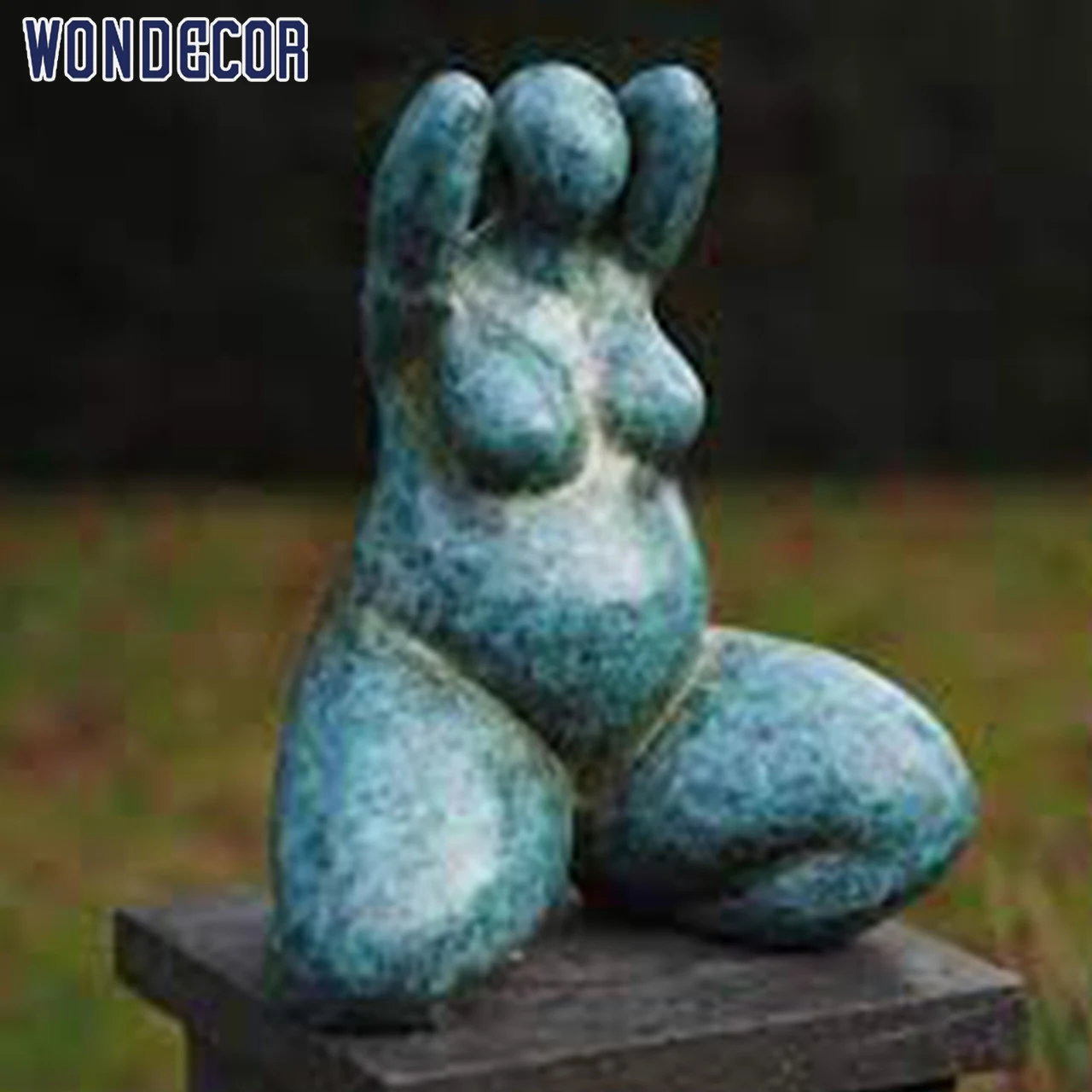 Large Modern Art Garden Decoration Dancing Abstract Yoga Fat Woman Statues Outdoor Fat Lady Bronze Statue Sculpture
