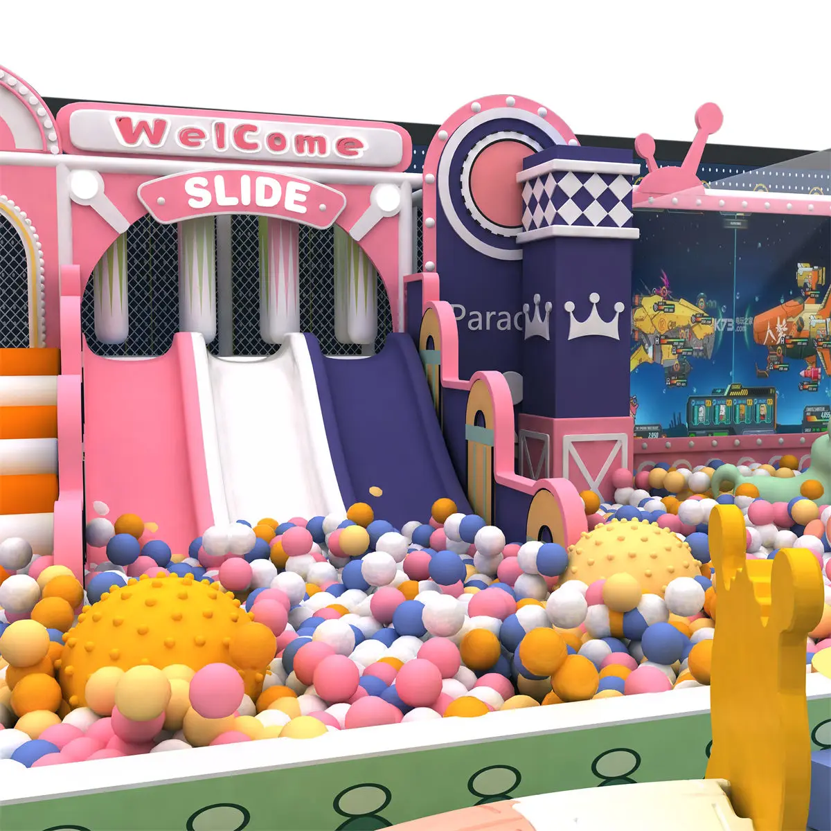 Newest Customized Design Children Amusement Park Facilities Soft Play Kids Play Area Indoor Plastic Playground