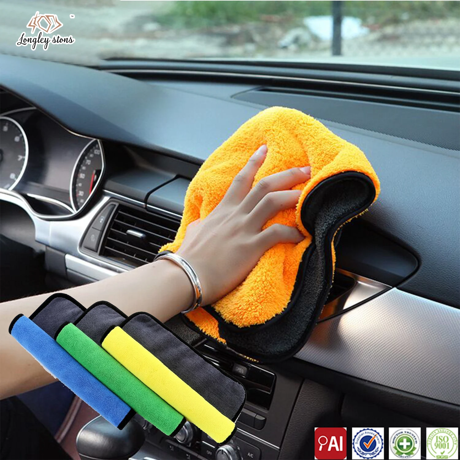 Microfiber Coral Fleece 840gsm Washing Cloth Microfibre Car Wash Towel