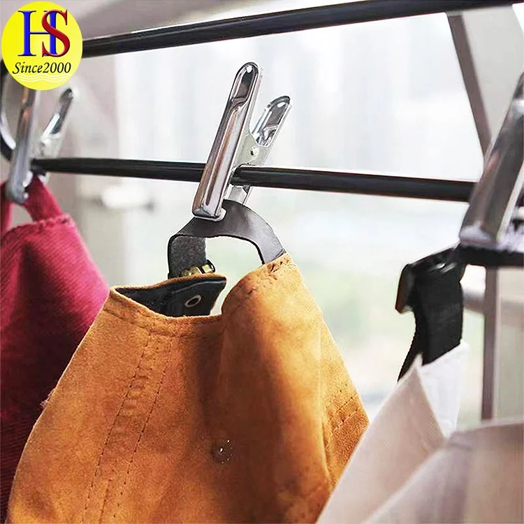 Factory Wholesale Multi Purpose 6PCS Stainless Steel Clothes Pegs for Laundry Pictures Bags Use