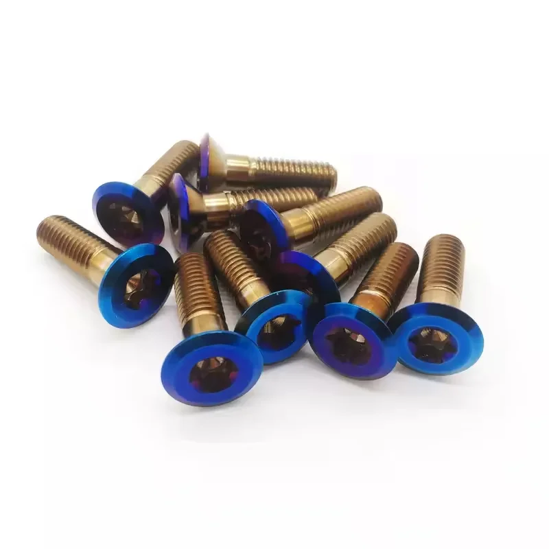 Hot Sale High Strength GR5 M8 Titanium Sprocket bolts with Ultra Light Weight fit for KTMi YAMAHAi Hondai KAWASAKIi