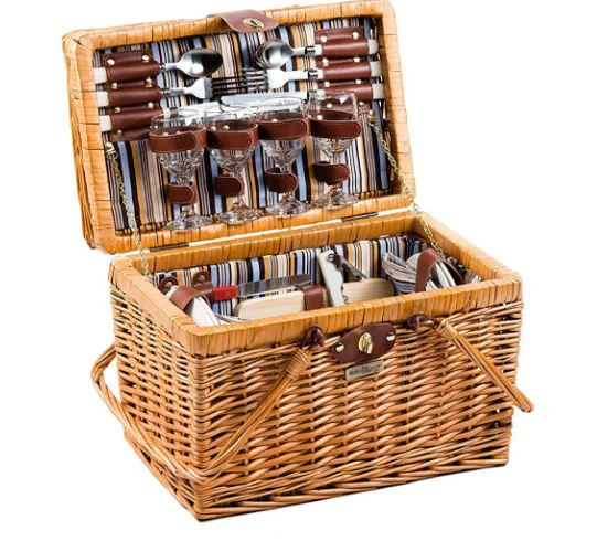 
Willow Picnic Basket (Honey) 