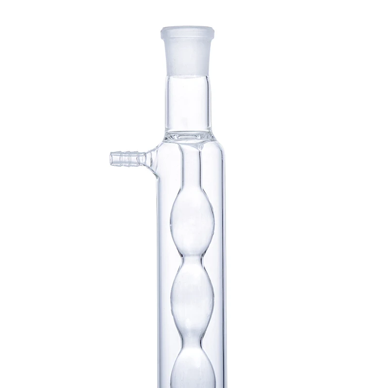 Laboratory Chemistry Coiled Inner Tube glass graham Condenser Pipe with Standard Ground joint