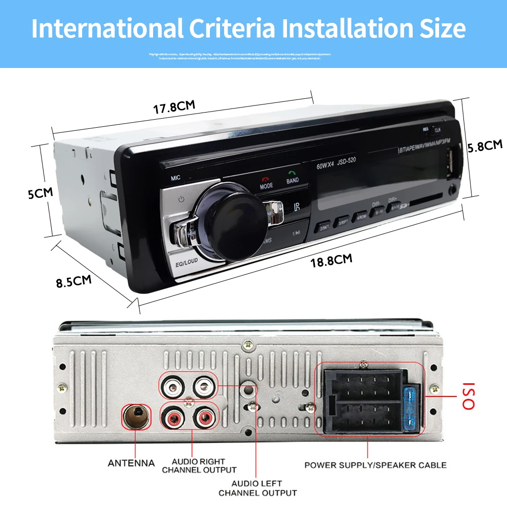  Универсальный Беспроводной sony 12v Усилитель flash player Автомобильный mp3