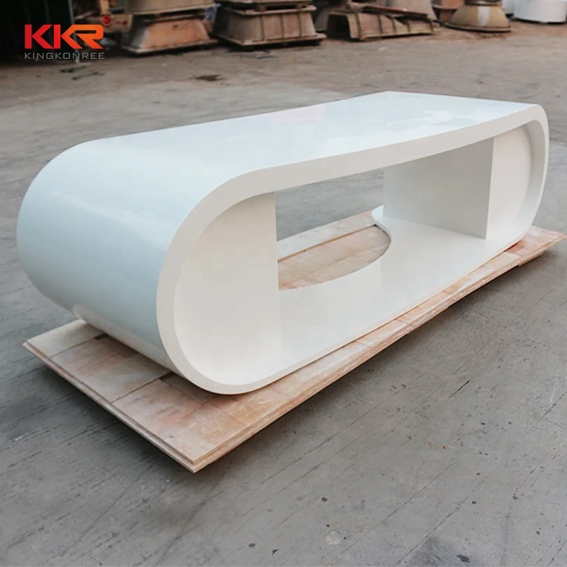 KKR Reception with Concrete Reception Counter Desk Office Reception Table Design