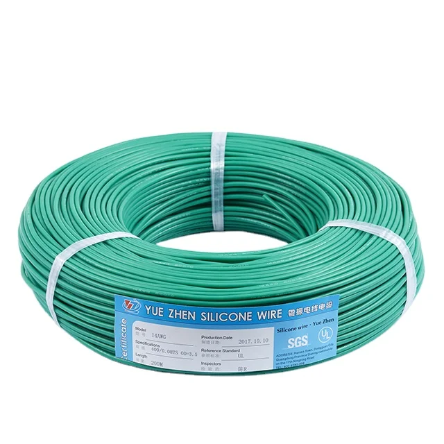 Бесплатный образец бескислородная медная проволока 14AWG ПВХ или силиконовый кабель высокотемпературный нагревательный