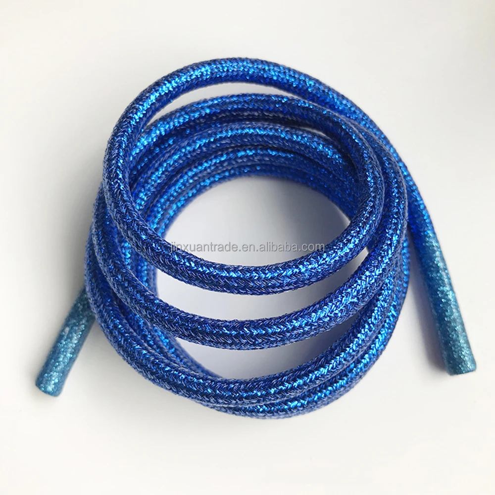 125 см длиной, модные блестящие пятнистые металлические шнурки на заказ для толстовок