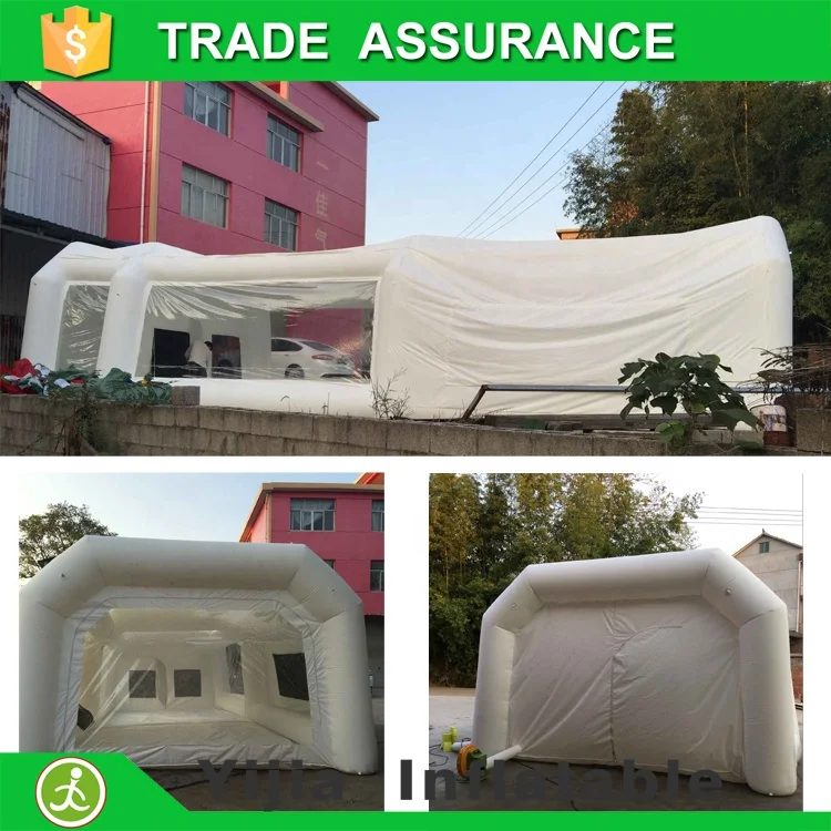 4M 6M 8M 12M Automobile Waterproof Inflatable Vehicle Paint Booth Portable Inflatable Car Spray Auto Tent With Extraction