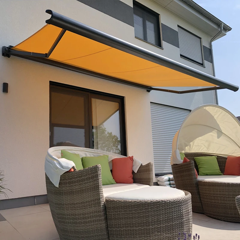 decorative outdoor garden arches aluminium patio cover fabric awnings retractable full case for terrace