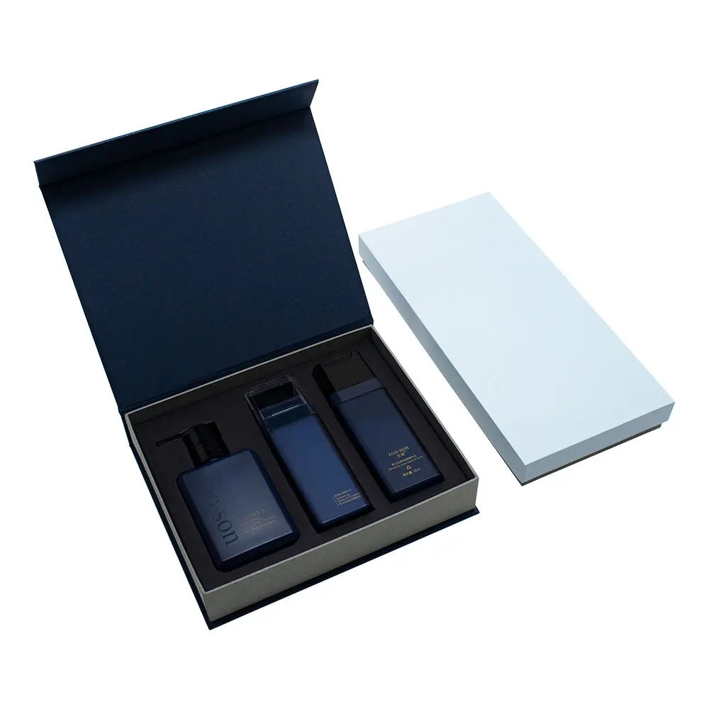 Custom Facial Cleanser Magnetic Box for Cosmetic Face Cream Lotion Skin Care Serum Hair Wax and Gift Box Packaging