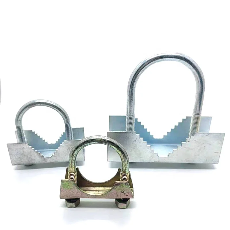 High Strength Carbon Steel U Bolts with Zinc Plating M10*90mm Size Customizable OEM/ODM Support for Pipe Clamping