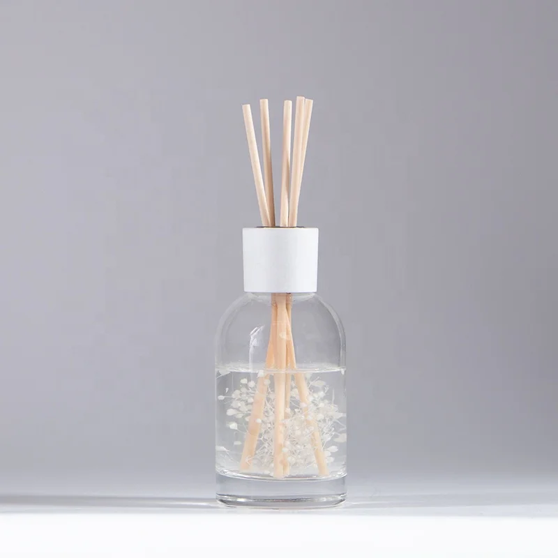 200ml home glass reed aroma diffuser bottle aromatherapy jar container with lid and sticks