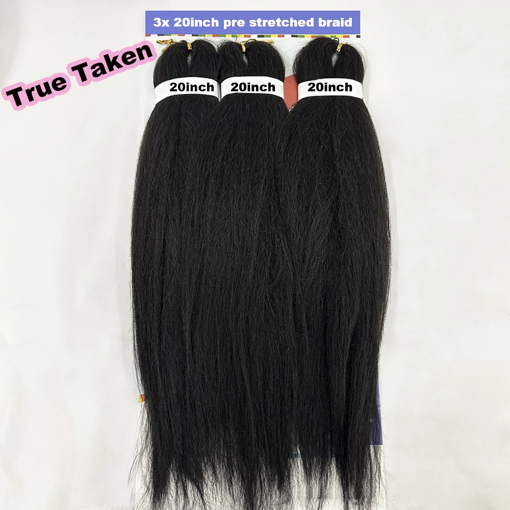 Hot selling short 3x pre stretched braiding hair 20inch touch soft fluffy braiding hair 40inch crochet braids