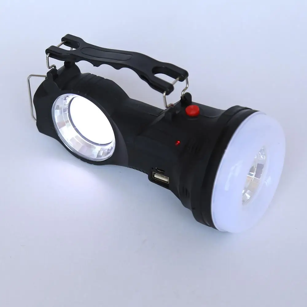 Rotatable COB Book Light Solar Rechargeable 1w LED Flashlight USB power output