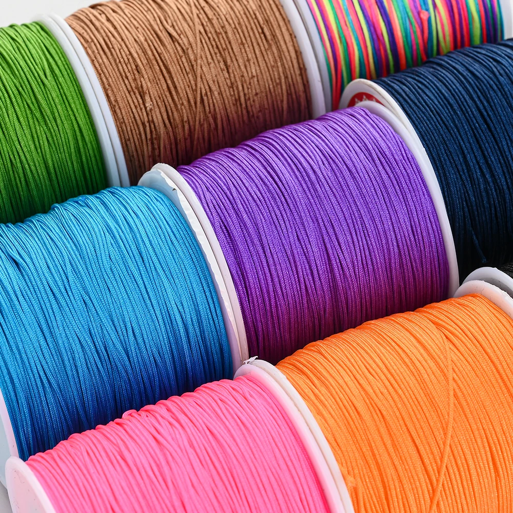 100m/Roll 0.8mm 28 Colors Nylon Thread Cord String for DIY Making Bracelet Necklace Handmade Craft Accessories