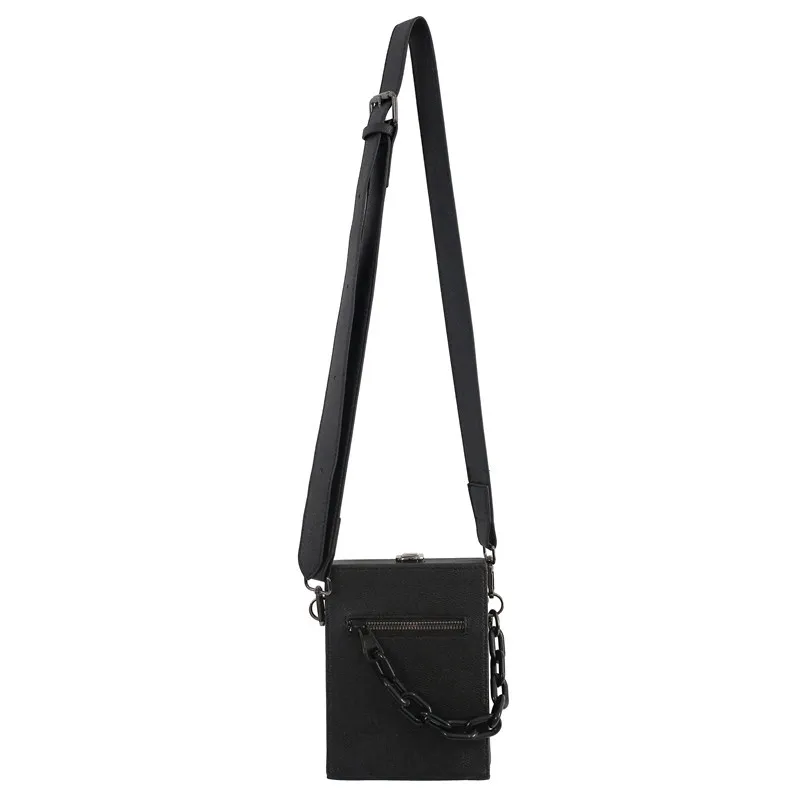 Custom New Luxury Black Chain Vertical Mobile Phone Cigarette One Shoulder Crossbody Bag With Chains