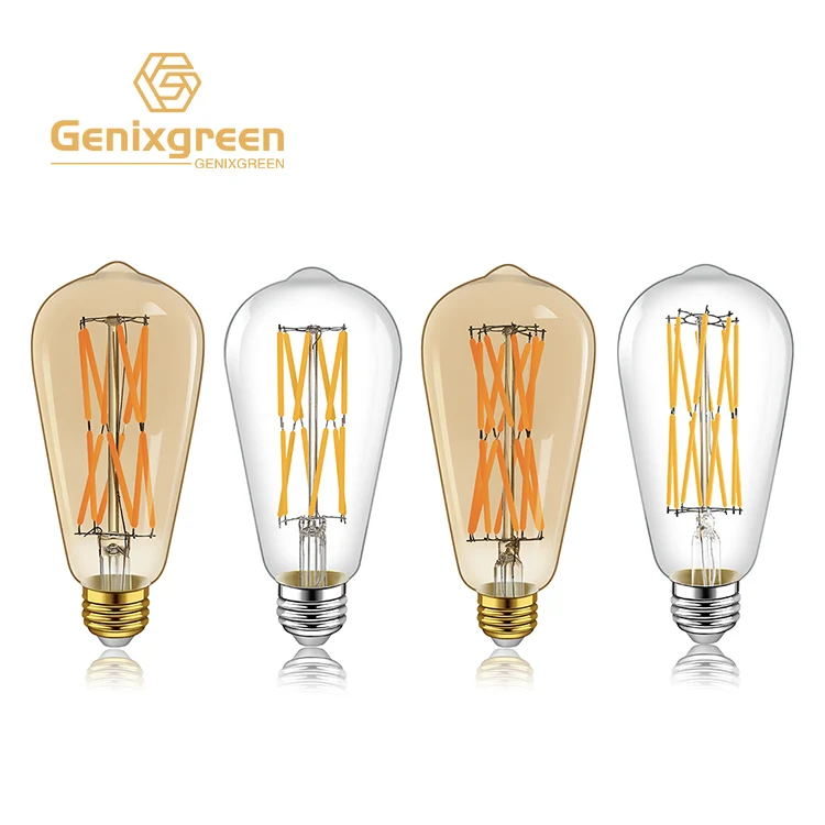 OEM ST64 12W 16W Edison LED Filament Bulbs lamp 220V E27 Vintage Antique Retro Edison Dimmable Light Decorative Bulb