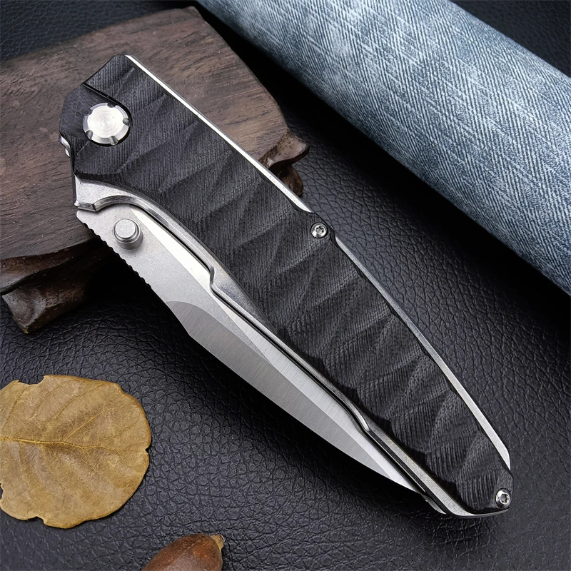 OUtdoor G10 handle Tactical Folding Pocket knife D2 Blade EDC Camping survival hunting knives