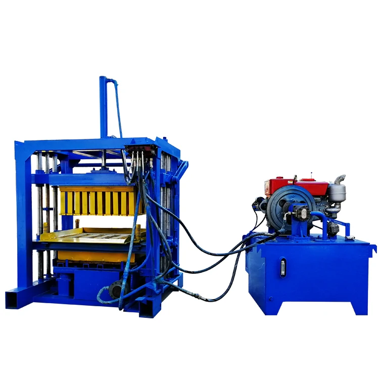 Wholesale QTJ4-40 Hydraulic Cement Block Machine Free Pallet Trolley Widely Used For South Africa Construction