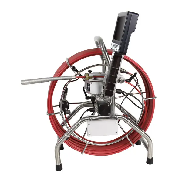 Push Rod Fiberglass Cable 200FT Sewer Drain Inspection Footage Counter Surveillance Camera for Pipe Leakage Detection
